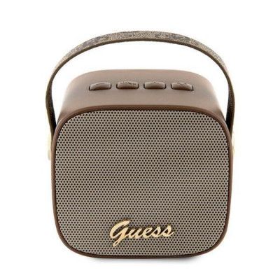 Guess Bluetooth Högtalare Mini Läder Script Logo - Brun