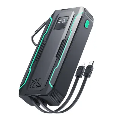 Joyroom Powerbank 20000mAh 22.5W Med Built-in Kabels - Svart
