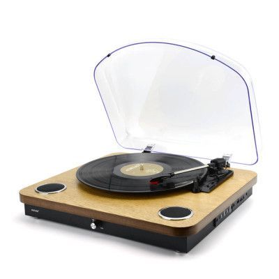 Skivspelare med inbyggda högtalare