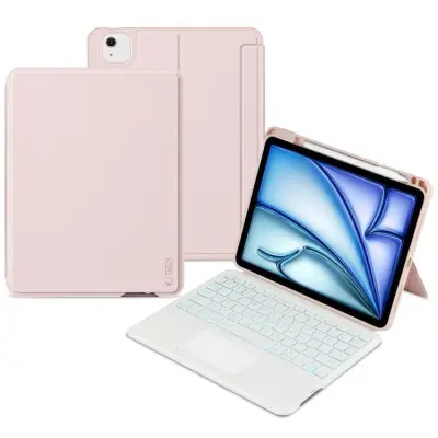 Tech-Protect iPad 10.9 (2022) Fodral SCMAG Pen + Keyboard - Rosa