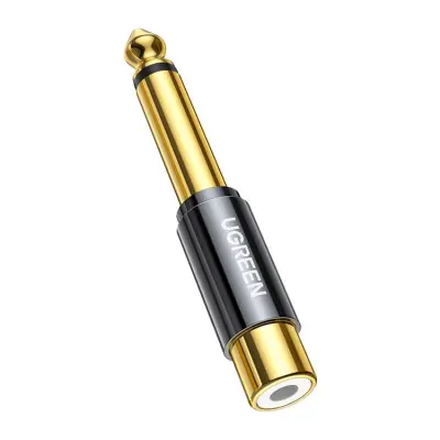 Ugreen 6.35 mm Jackadapter (hane) till RCA (hona) - Guld