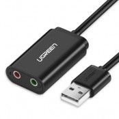 Ugreen External Adapter USB 3.5 mm Mini Jack - Svart
