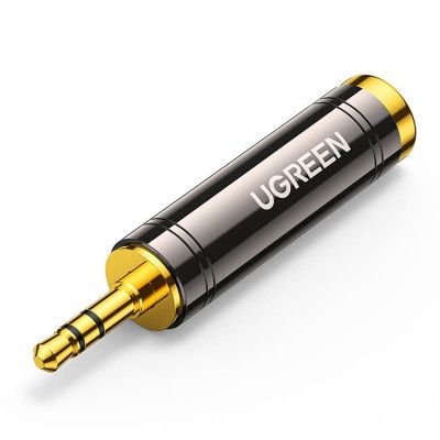 Ugreen Ljud Adapter 3.5 mm Male 6.35 mm Mini Jack Female - Grå