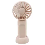 Bärbar Handhållen Fläkt med Avtagbar Bas - Rosa