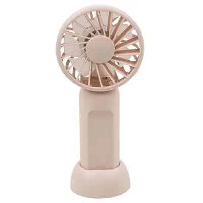 Bärbar Handhållen Fläkt med Avtagbar Bas - Rosa