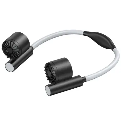 Bärbar USB-Hängande Minihalsfläkt - Svart