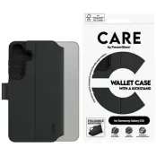 Care by PanzerGlass Galaxy S25 Plånboksfodral Kickstand - Svart