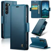 Caseme Galaxy S25 Plånboksfodral - Blå