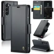 Caseme Galaxy S25 Plånboksfodral - Svart