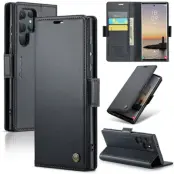 Caseme Galaxy S25 Ultra Plånboksfodral - Svart
