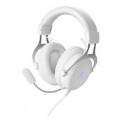 Deltaco Whiteline WH85 headset, aluminium ram, Vit
