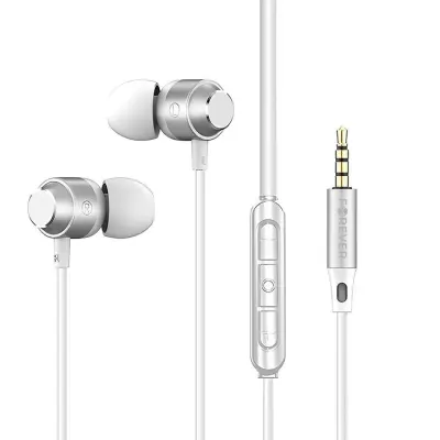 Forever In-Ear Hörlurar Trådbundna Jack 3.5mm EP-01 - Vit
