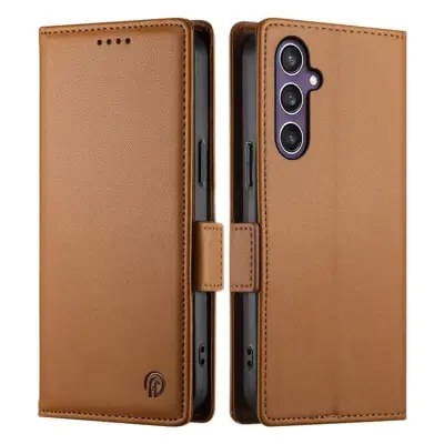 Galaxy S25 Plånboksfodral - Brun