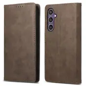 Galaxy S25 Plånboksfodral RFID Blocking - Brun