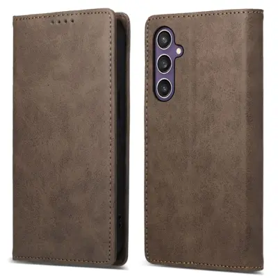 Galaxy S25 Plånboksfodral RFID Blocking - Brun