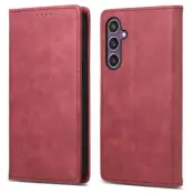 Galaxy S25 Plånboksfodral RFID Blocking - Röd