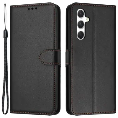 Galaxy S25 Plånboksfodral Strap - Svart