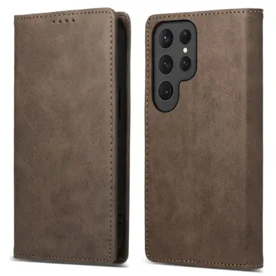 Galaxy S25 Plus Plånboksfodral RFID Blocking - Brun