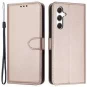 Galaxy S25 Plus Plånboksfodral Strap - Rosa Guld