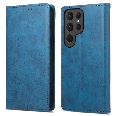 Galaxy S25 Ultra Plånboksfodral RFID Blocking - Blå