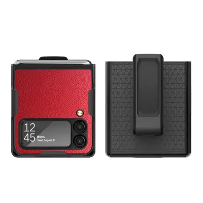Galaxy Z Flip 4 Skal Belt Clip Holster - Röd