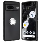 Google Pixel 8A Mobilskal Ringhållare - Svart/Silver
