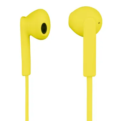 HAMA Hörlur Mood In-Ear Mic Platt kabel - Gul