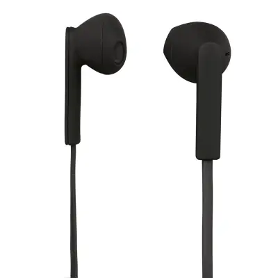 HAMA Hörlur Mood In-Ear Mic Platt kabel - Svart
