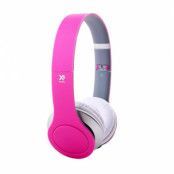 Headset X6 Rubber med mikrofon - Magenta