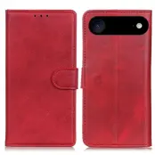 iPhone 17 Air Plånboksfodral Cowhide Texture - Röd