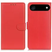 iPhone Air Plånboksfodral Litchi Texture - Röd