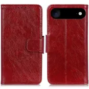 iPhone 17 Air Plånboksfodral Nappa Texture - Röd