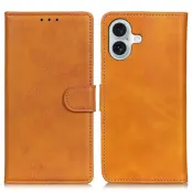 iPhone 17 Plånboksfodral Cowhide Texture - Brun