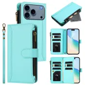 iPhone 17 Pro Max Plånboksfodral 9 Kortfack - Mintgrön