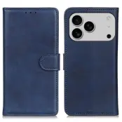 iPhone 17 Pro Max Plånboksfodral Cowhide Texture - Blå