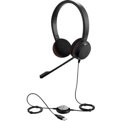 Jabra Evolve 20 Hörlurar MS Stereo USB-C - Svart