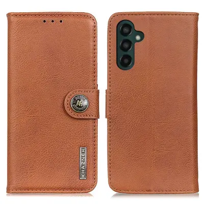 KHAZNEH Galaxy A24 4G Plånboksfodral Cowhide - Brun