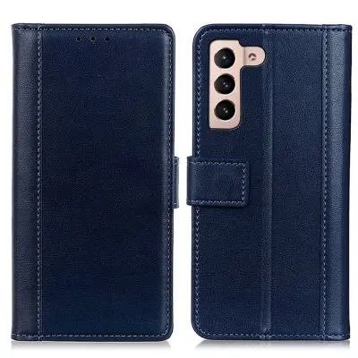 KHAZNEH Galaxy S23 Plus Plånboksfodral Stand Flip PU Läder - Blå