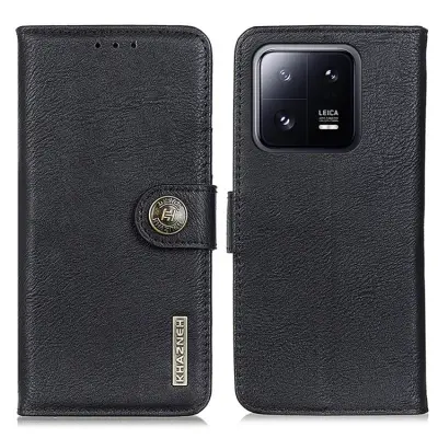 KHAZNEH Xiaomi 13 Plånboksfodral Cowhide - Svart