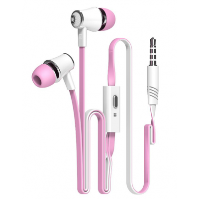 Langsdom JM21 in-ear hörlurar med handsfree - Rosa
