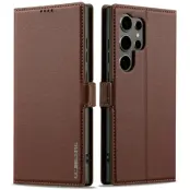 LC.imeeke Galaxy S25 Ultra Plånboksfodral - Brun