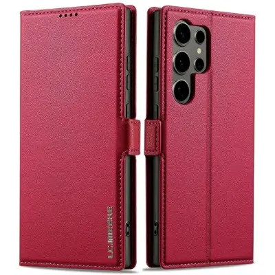 LC.imeeke Galaxy S25 Ultra Plånboksfodral - Röd