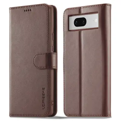 LC.IMEEKE Google Pixel 7 Plånboksfodral Calf Texture - Brun