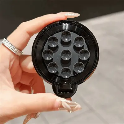 Magsafe Mobil Sugkopp Ringhållare Kickstand Bilfäste - Svart