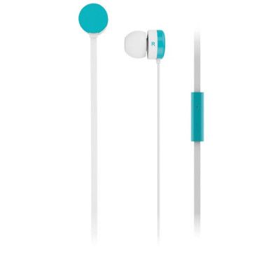 Maxell Yoyobuds - In-ear headset med praktisk transportetui, turkos/vit