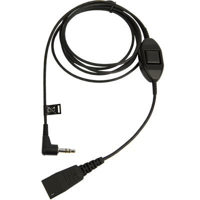 Nedre Headsetsladd Rak 1,5M. Svarsknapp. Qd/3,5Mm Alcatel