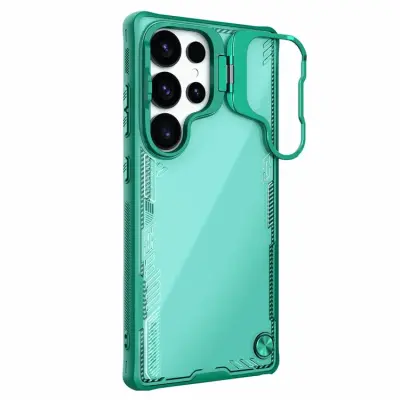 Nillkin Galaxy S25 Ultra Mobilskal Iceblade Prop Linsskydd - Grön/Clear