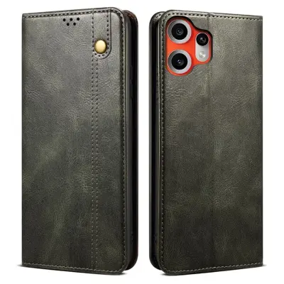 Nothing CMF Phone 2 Pro Plånboksfodral Crazy Horse Texture - Grön