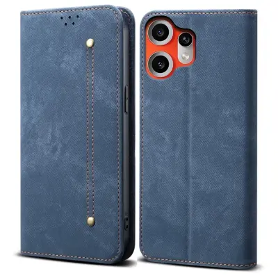 Nothing CMF Phone 2 Pro Plånboksfodral Jeans Cloth Texture - Blå