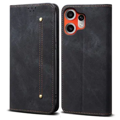 Nothing CMF Phone 2 Pro Plånboksfodral Jeans Cloth Texture - Svart